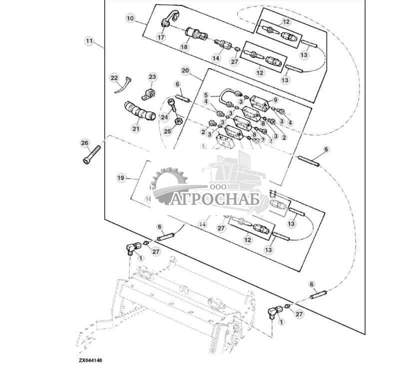 Распределители, магистрали, активный желоб, система централизованной смазки 